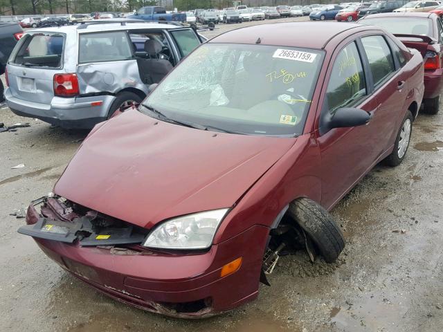 1FAFP34N37W128713 - 2007 FORD FOCUS ZX4 MAROON photo 2