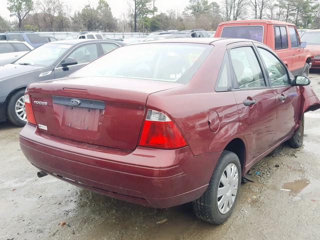 1FAFP34N37W128713 - 2007 FORD FOCUS ZX4 MAROON photo 4