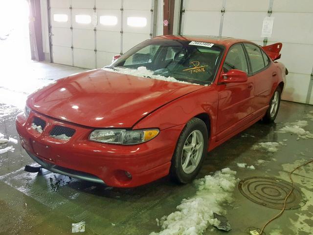 1G2WP52K92F277588 - 2002 PONTIAC GRAND PRIX RED photo 2