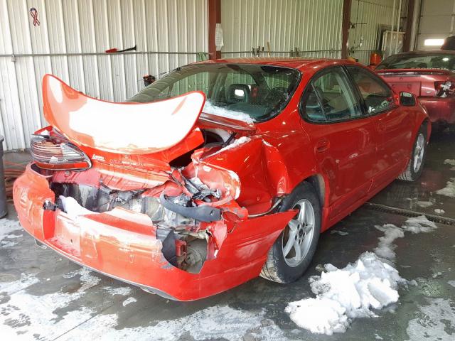 1G2WP52K92F277588 - 2002 PONTIAC GRAND PRIX RED photo 4