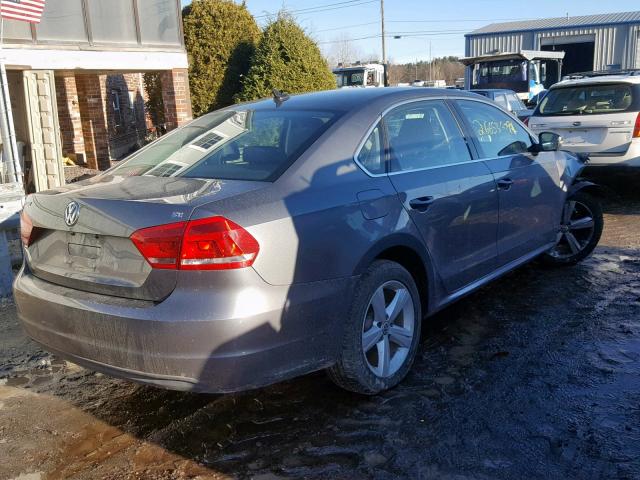 1VWBP7A39DC148736 - 2013 VOLKSWAGEN PASSAT SE GRAY photo 4