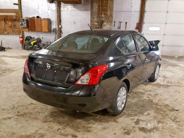 3N1CN7AP6CL924195 - 2012 NISSAN VERSA S BLACK photo 4