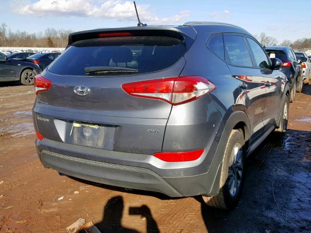 KM8J3CA46HU564508 - 2017 HYUNDAI TUCSON LIM GRAY photo 4