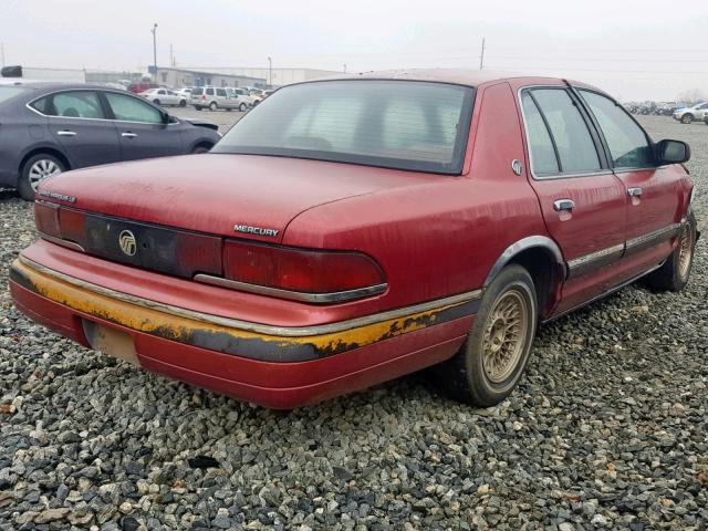 2MELM75W7RX646494 - 1994 MERCURY GRAND MARQ RED photo 4