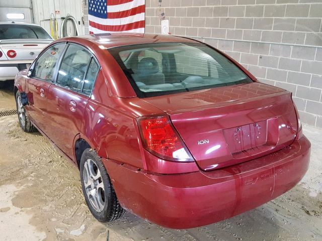 1G8AL52F45Z130368 - 2005 SATURN ION LEVEL BURGUNDY photo 3