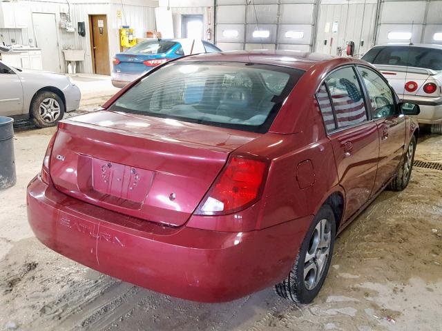1G8AL52F45Z130368 - 2005 SATURN ION LEVEL BURGUNDY photo 4