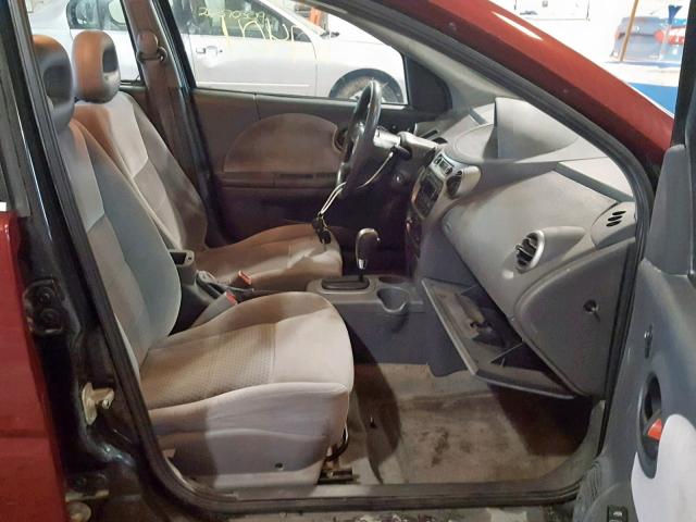 1G8AL52F45Z130368 - 2005 SATURN ION LEVEL BURGUNDY photo 5