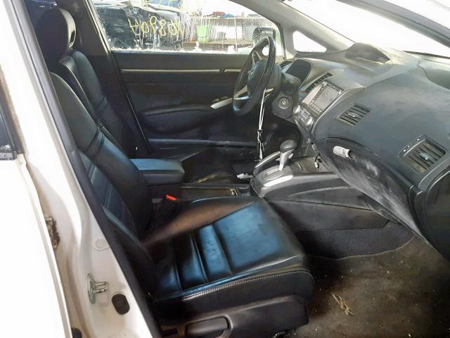 2HHFD56789H200999 - 2009 ACURA CSX TECHNO WHITE photo 5