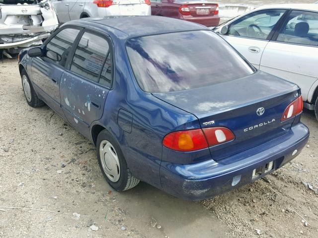 2T1BR18E1WC033074 - 1998 TOYOTA COROLLA VE BLUE photo 3