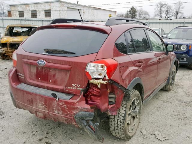 JF2GPAVC8D2873946 - 2013 SUBARU XV CROSSTR RED photo 4