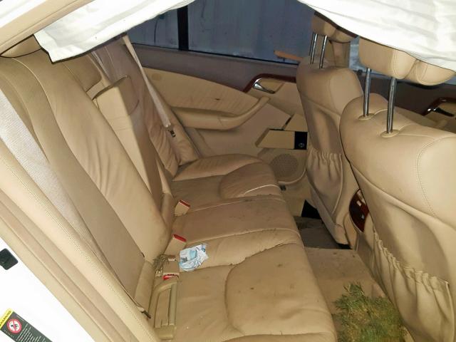 WDBNF67J66A473862 - 2006 MERCEDES-BENZ S 350 WHITE photo 6