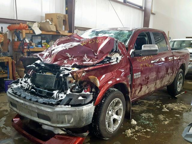 1C6RR7NMXHS879953 - 2017 RAM 1500 LARAM BURGUNDY photo 2