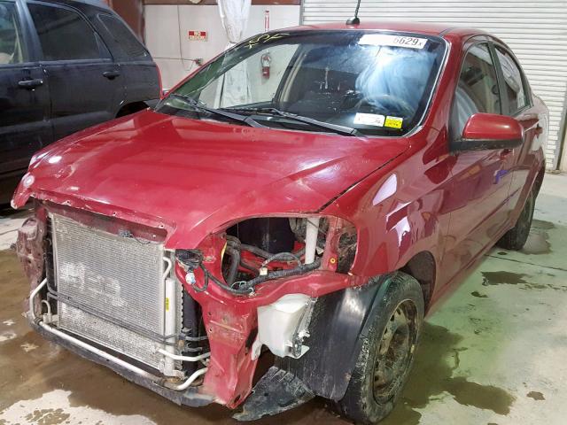 KL1TD5DE2BB208853 - 2011 CHEVROLET AVEO LS RED photo 2