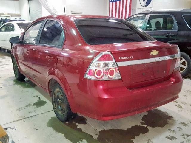 KL1TD5DE2BB208853 - 2011 CHEVROLET AVEO LS RED photo 3