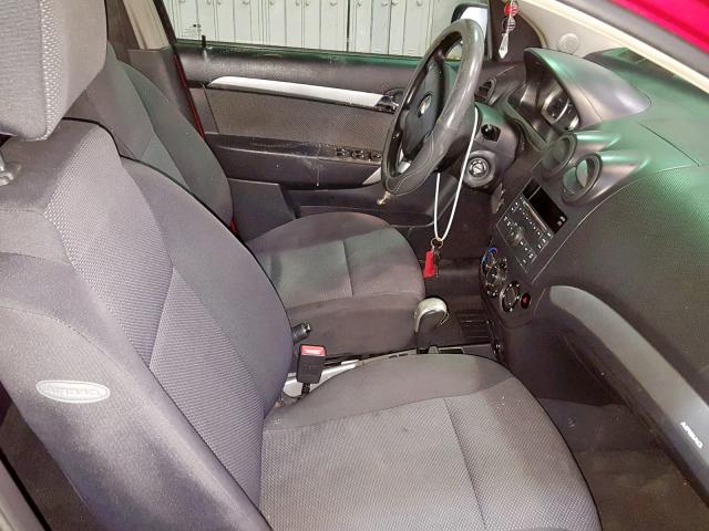 KL1TD5DE2BB208853 - 2011 CHEVROLET AVEO LS RED photo 5