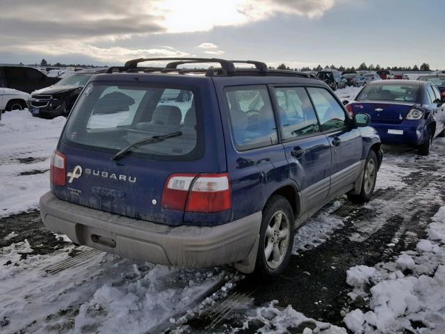 JF1SF65522G737263 - 2002 SUBARU FORESTER S BLUE photo 4