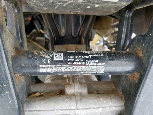 4XAMH46A2BA308552 - 2011 POLARIS SPORTSMAN BURN photo 10