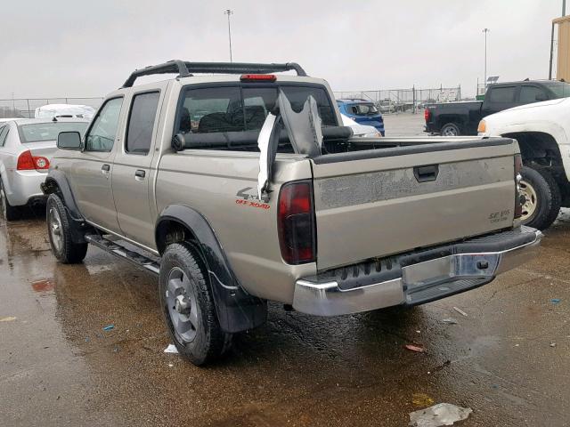 1N6ED27Y5YC385841 - 2000 NISSAN FRONTIER C GRAY photo 3