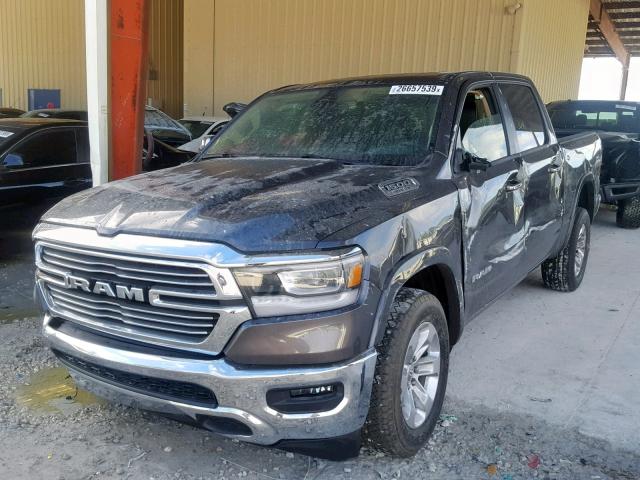 1C6RREJT7KN522883 - 2019 RAM 1500 LARAM CHARCOAL photo 2