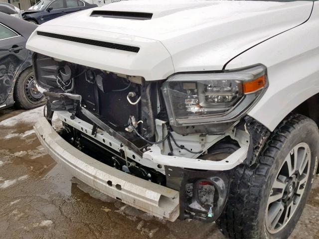 5TFDY5F15JX756732 - 2018 TOYOTA TUNDRA CRE WHITE photo 9