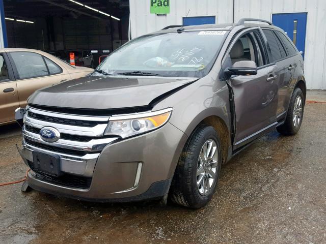 2FMDK3J92EBA14624 - 2014 FORD EDGE SEL CHARCOAL photo 2