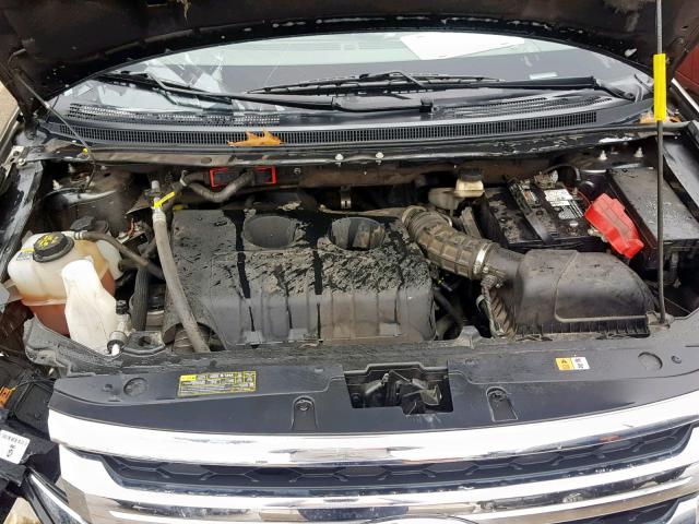 2FMDK3J92EBA14624 - 2014 FORD EDGE SEL CHARCOAL photo 7