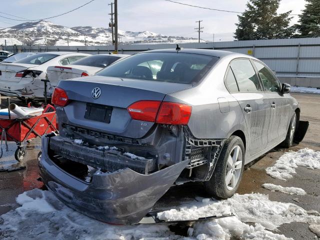 3VWLL7AJ5CM359816 - 2012 VOLKSWAGEN JETTA TDI GRAY photo 4