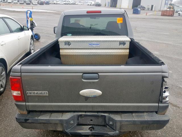 1FTYR10D49PA10889 - 2009 FORD RANGER SILVER photo 6