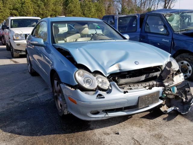 WDBTJ65J34F118138 - 2004 MERCEDES-BENZ CLK 320C BLUE photo 1