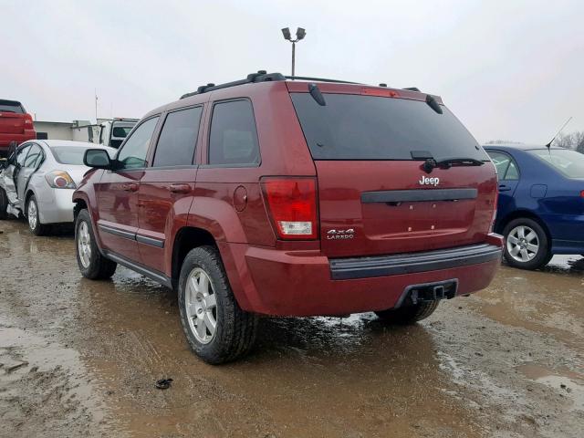 1J8GR48K99C522079 - 2009 JEEP GRAND CHER BURGUNDY photo 3