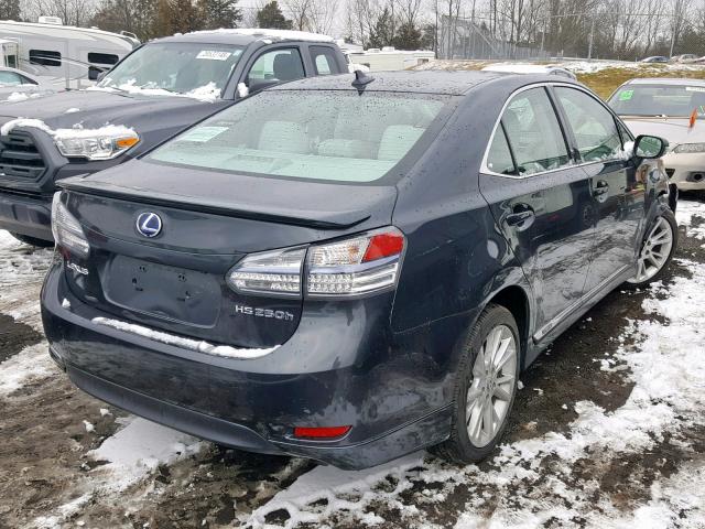 JTHBB1BA7A2008275 - 2010 LEXUS HS 250H GRAY photo 4