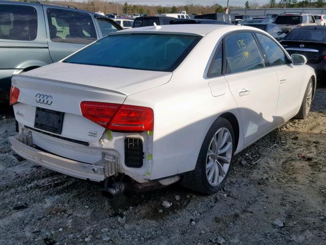 WAURVAFD7BN010522 - 2011 AUDI A8 L QUATT WHITE photo 4