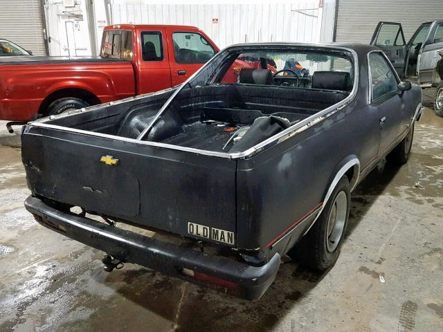 1W80JAK436258 - 1980 CHEVROLET EL CAMINO BLACK photo 4