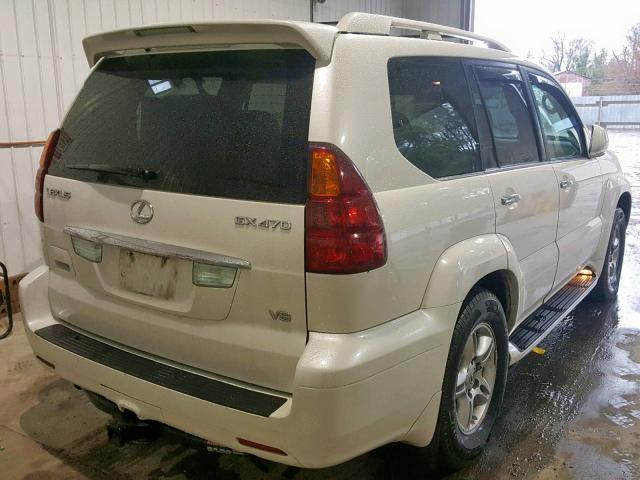 JTJBT20X940027905 - 2004 LEXUS GX 470 WHITE photo 4