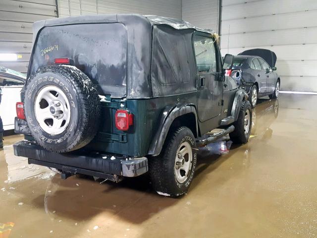 1J4FA29P7YP773645 - 2000 JEEP WRANGLER / GREEN photo 4