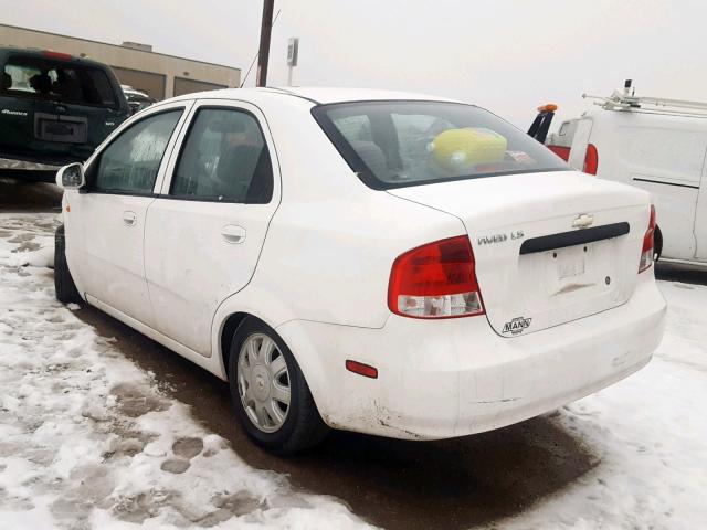 KL1TJ52674B253486 - 2004 CHEVROLET AVEO LS WHITE photo 3