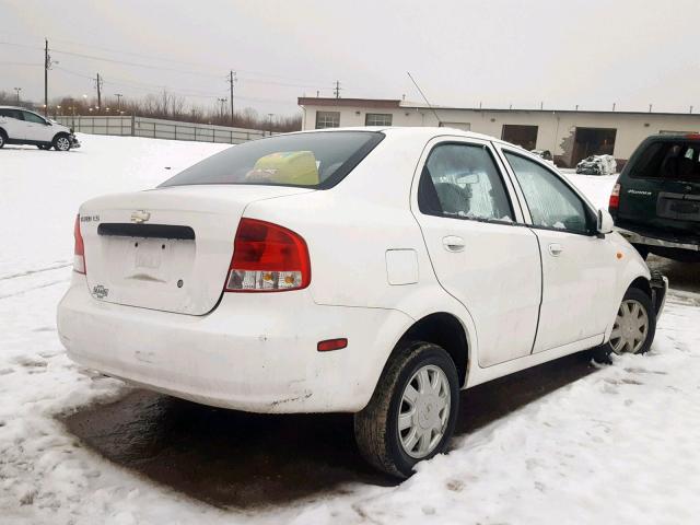 KL1TJ52674B253486 - 2004 CHEVROLET AVEO LS WHITE photo 4