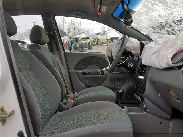 KL1TJ52674B253486 - 2004 CHEVROLET AVEO LS WHITE photo 5