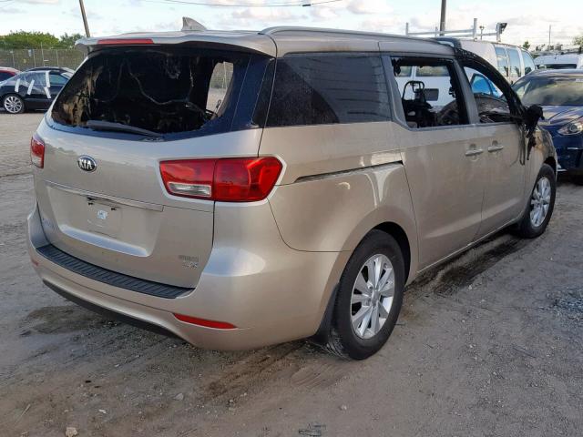 KNDMB5C15G6172741 - 2016 KIA SEDONA LX GOLD photo 4