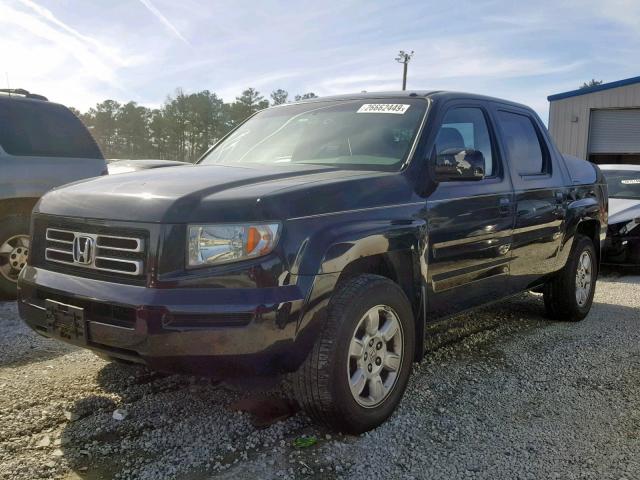 2HJYK16496H537141 - 2006 HONDA RIDGELINE BLACK photo 2