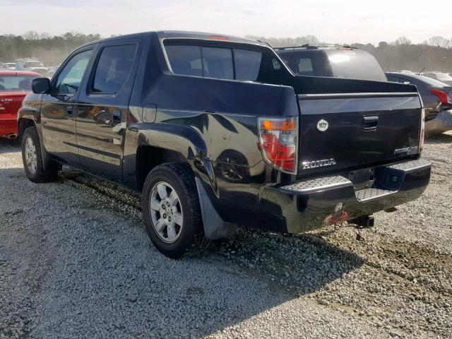 2HJYK16496H537141 - 2006 HONDA RIDGELINE BLACK photo 3