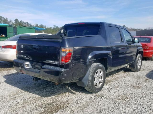 2HJYK16496H537141 - 2006 HONDA RIDGELINE BLACK photo 4