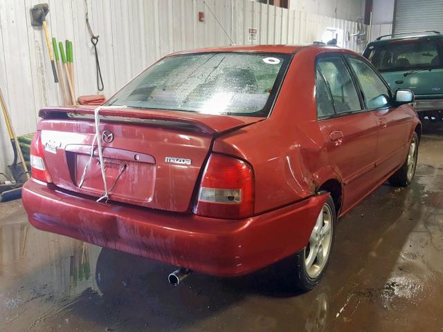 JM1BJ226821576726 - 2002 MAZDA PROTEGE DX RED photo 4