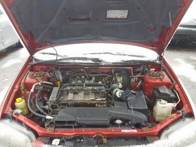 JM1BJ226821576726 - 2002 MAZDA PROTEGE DX RED photo 7