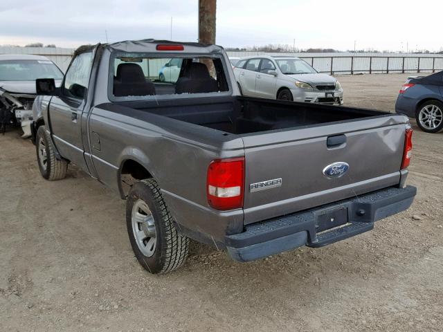 1FTYR10D57PA61847 - 2007 FORD RANGER GRAY photo 3