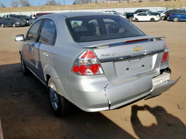 KL1TG5DE3BB230173 - 2011 CHEVROLET AVEO LT SILVER photo 3