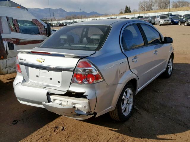 KL1TG5DE3BB230173 - 2011 CHEVROLET AVEO LT SILVER photo 4