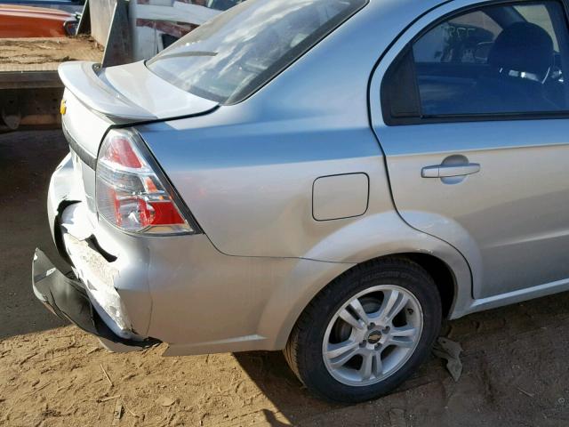 KL1TG5DE3BB230173 - 2011 CHEVROLET AVEO LT SILVER photo 9