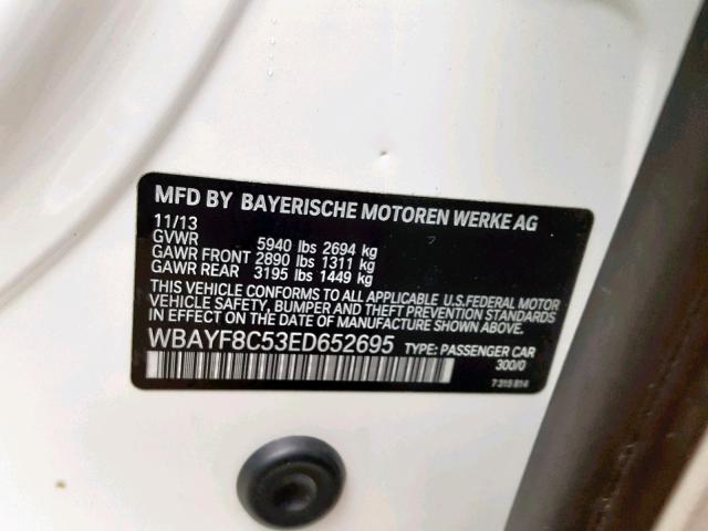 WBAYF8C53ED652695 - 2014 BMW ALPINA B7 WHITE photo 10