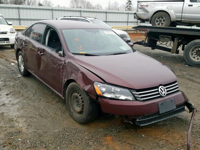 1VWAP7A39EC027525 - 2014 VOLKSWAGEN PASSAT S BURGUNDY photo 1